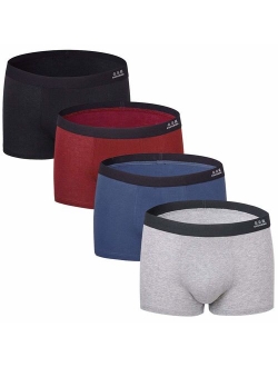 DODOMIAN Mens Boxer Briefs Underwear Colorful Cotton Boxer Briefs for Men Boys 4 Pack