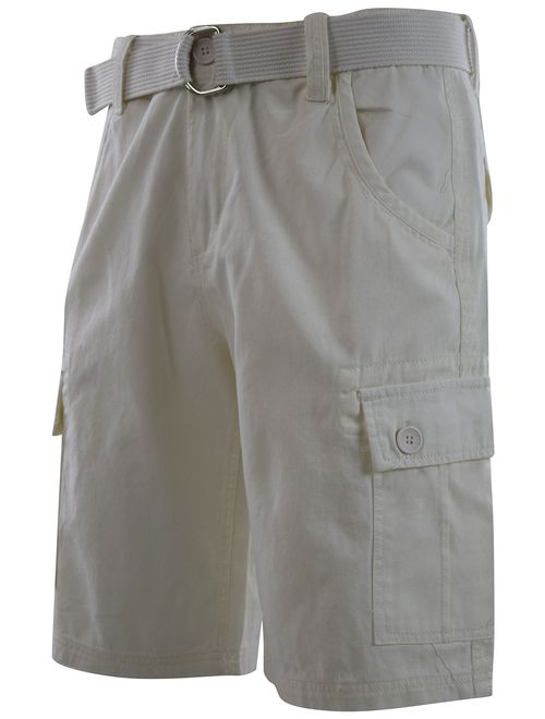 ChoiceApparel Mens Cargo Shorts with Belt