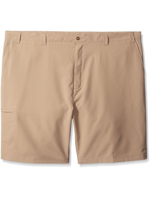 PGA TOUR Men's Flat Front Solid Tech Cargo Short