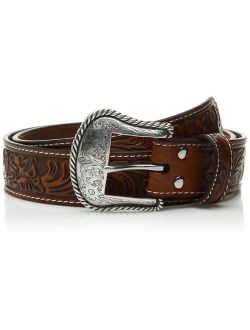 Nocona Men's Floral-Embossed Western Belt