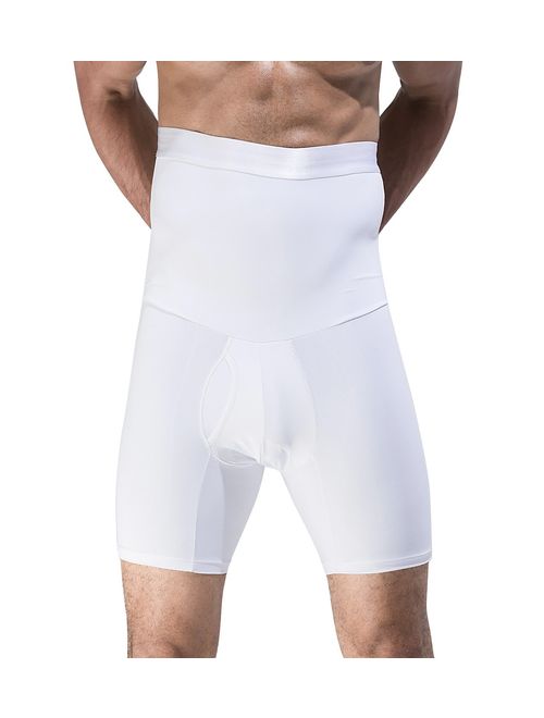 Panegy Men High Waist Shapewear Pouch Brief Boxer Shaper Tummy Control