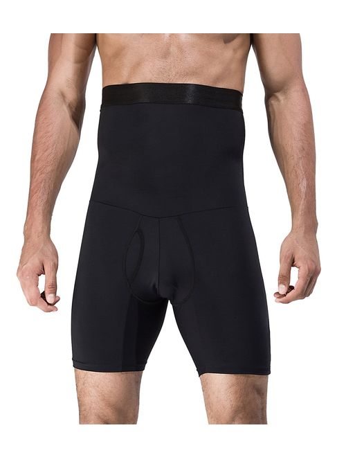 Panegy Men High Waist Shapewear Pouch Brief Boxer Shaper Tummy Control