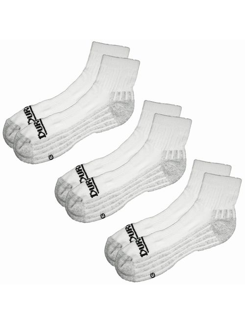 DURABILT Adult White Cotton Ankle Sport Sock 3pk Size 10-12