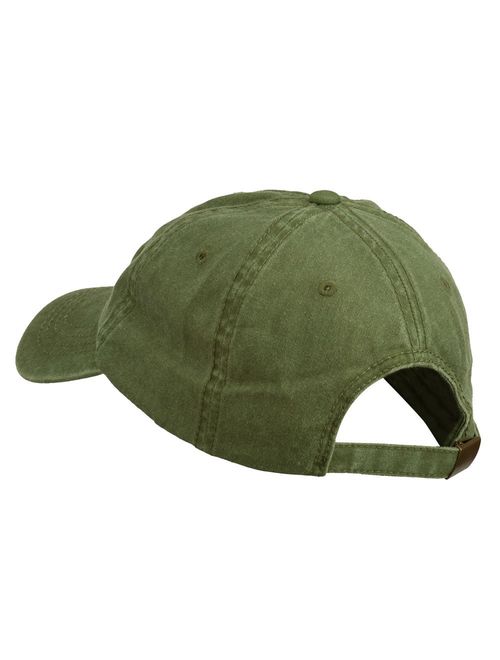 e4Hats.com Vietnam Veteran Embroidered Pigment Dyed Brass Buckle Cap - Olive OSFM