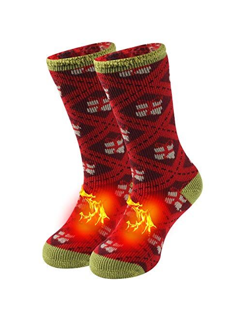 Warm Thermal Socks, Sunew Unisex Thick Insulated Heated Winter Heavy Crew Socks