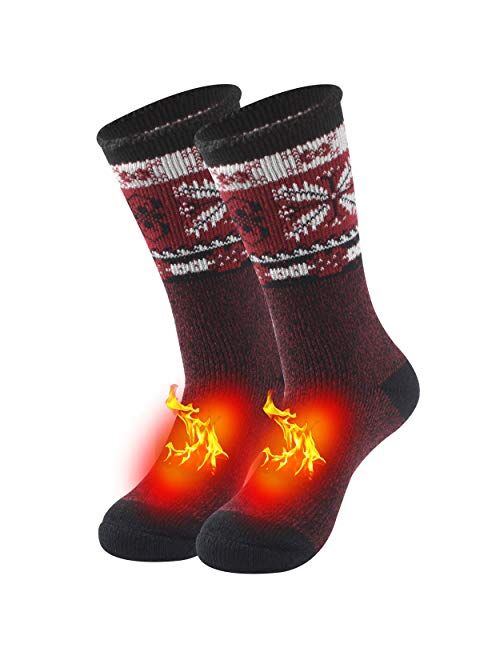 Warm Thermal Socks, Sunew Unisex Thick Insulated Heated Winter Heavy Crew Socks