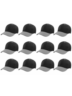 Gelante Plain Blank Baseball Caps Adjustable Back Strap Wholesale LOT 12 PC'S