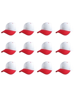 Gelante Plain Blank Baseball Caps Adjustable Back Strap Wholesale LOT 12 PC'S