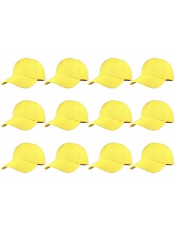 Gelante Plain Blank Baseball Caps Adjustable Back Strap Wholesale LOT 12 PC'S