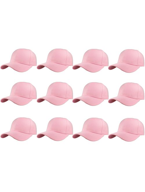 Gelante Plain Blank Baseball Caps Adjustable Back Strap Wholesale LOT 12 PC'S