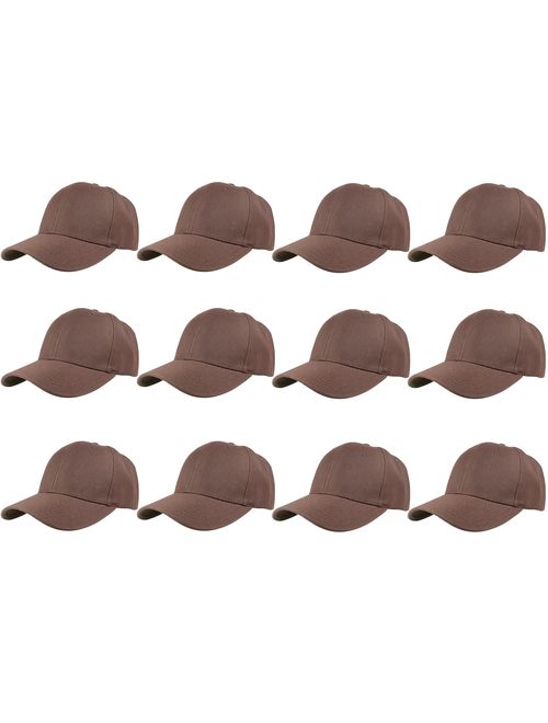 Gelante Plain Blank Baseball Caps Adjustable Back Strap Wholesale LOT 12 PC'S