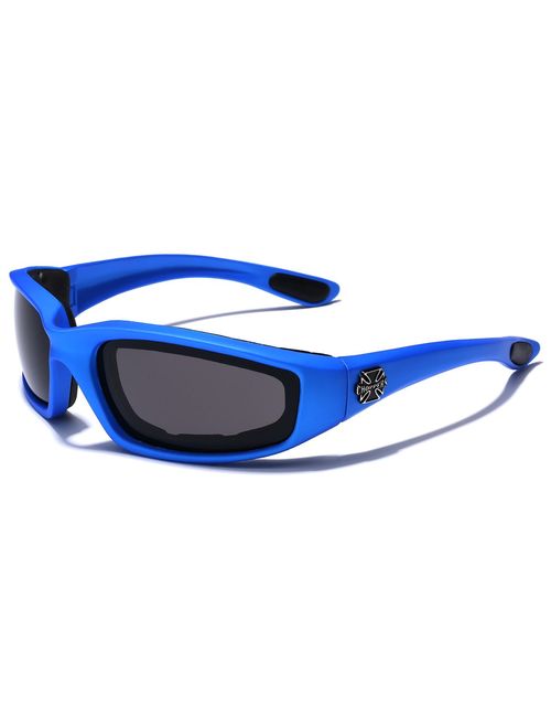 Choppers Padded Bikers Sport Sunglasses Offered in Variety of Colors