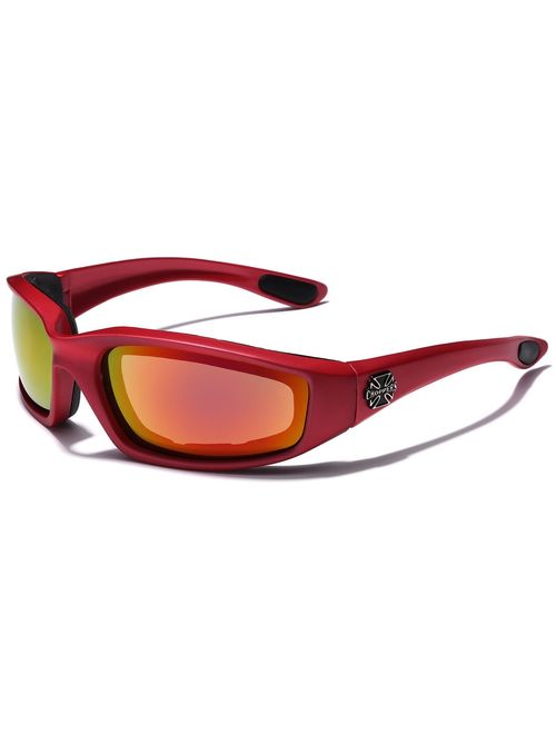 Choppers Padded Bikers Sport Sunglasses Offered in Variety of Colors