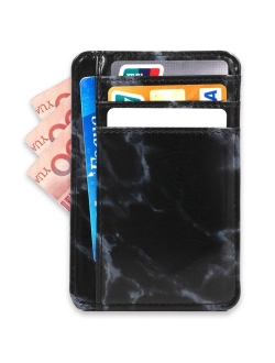 Kandouren Slim Minimalist RFID Leather Wallets,Front Pocket Wallet,Credit Card Holder for Men & Women,Money Clip