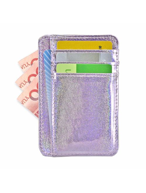 Kandouren Slim Minimalist RFID Leather Wallets,Front Pocket Wallet,Credit Card Holder for Men & Women,Money Clip