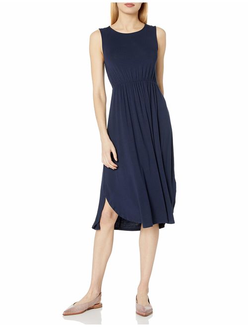 Amazon Brand - Daily Ritual Women's Jersey Sleeveless Gathered Dress