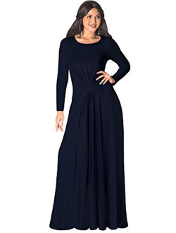 Sleeve Flowy Empire Waist Fall Winter Party Gown