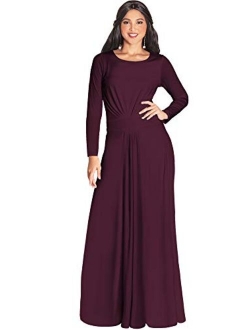 Sleeve Flowy Empire Waist Fall Winter Party Gown