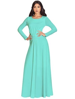 Sleeve Flowy Empire Waist Fall Winter Party Gown