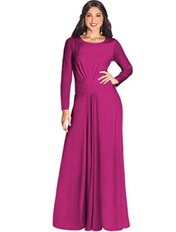 Sleeve Flowy Empire Waist Fall Winter Party Gown