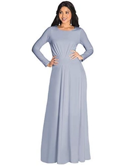 Sleeve Flowy Empire Waist Fall Winter Party Gown