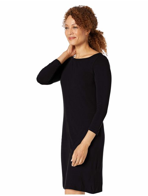 Amazon Brand - Daily Ritual Women's Jersey 3/4-Sleeve Bateau-Neck T-Shirt Dress