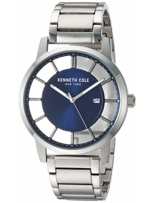 Kenneth Cole New York Men's 'Transparency' Quartz Stainless Steel and Leather Casual Watch (KC50560007/05/03/02/01)