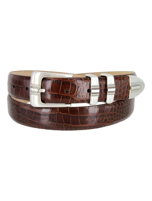 Kaymen Italian Calfskin Leather Designer Dress Golf Belts for Men 1-1/8" Wide