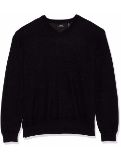 Men's Big and Tall Premium Essentials Solid V-Neck 12 Gauge Sweater