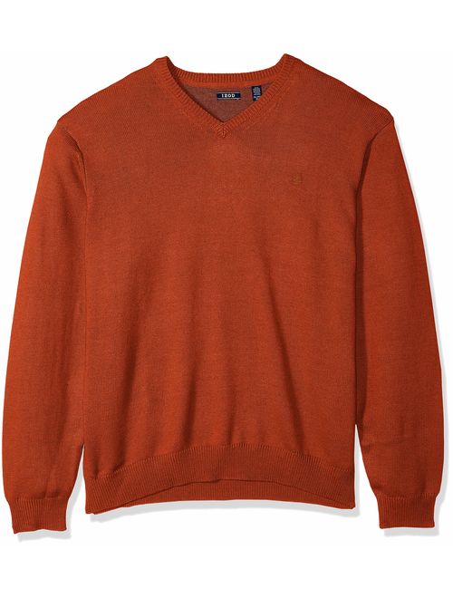 IZOD Men's Big and Tall Premium Essentials Solid V-Neck 12 Gauge Sweater