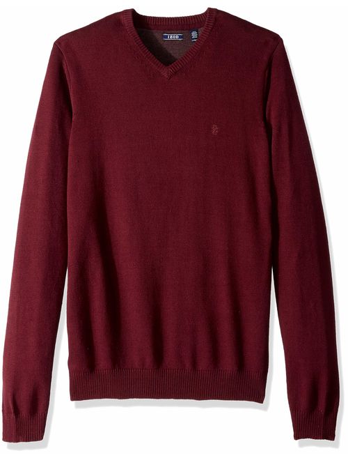 IZOD Men's Big and Tall Premium Essentials Solid V-Neck 12 Gauge Sweater