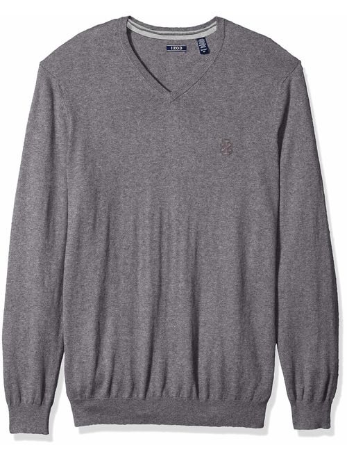 IZOD Men's Big and Tall Premium Essentials Solid V-Neck 12 Gauge Sweater