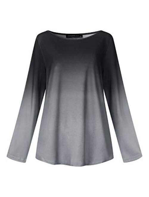 ZANZEA Women's Solid O Neck Long Sleeve T Shirt Casual Knit Tops Blouse Pullover