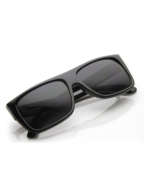 Classic Old School Eazy E Square Flat Top OG Loc Sunglasses (2-Pack Black)