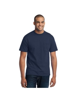 Port & Company Men's Tall 50/50 Cotton/Poly T Shirt with Pocket