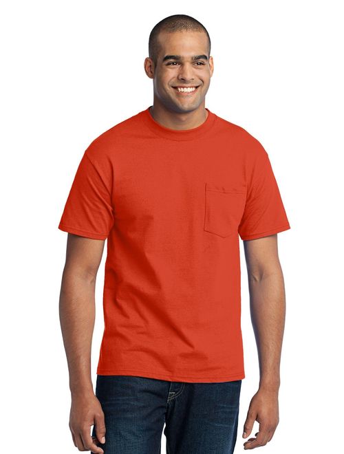 Port & Company Men's Tall 50/50 Cotton/Poly T Shirt with Pocket