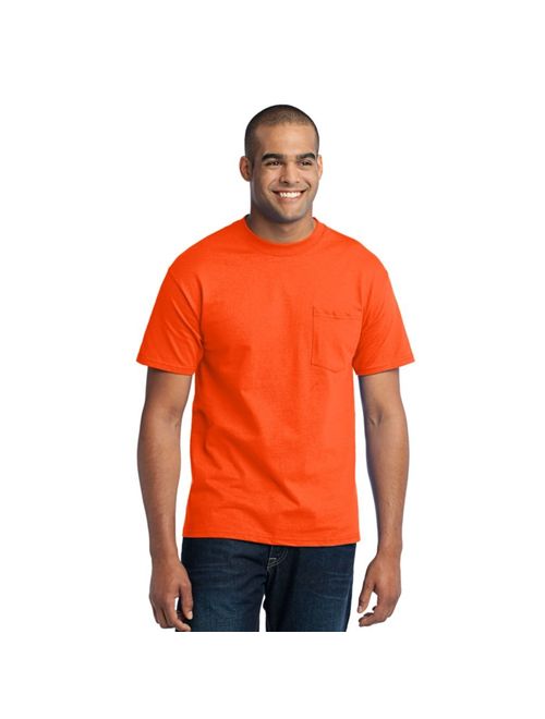 Port & Company Men's Tall 50/50 Cotton/Poly T Shirt with Pocket