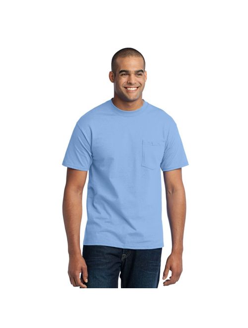 Port & Company Men's Tall 50/50 Cotton/Poly T Shirt with Pocket