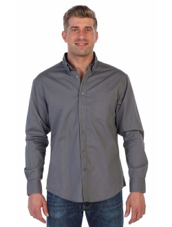 Mens Long Sleeve Casual Twill Contrast Shirt