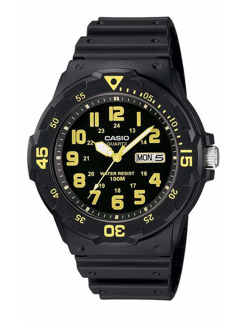 Casio Men's MRW-200H-9BVDF Sports Analog Dive Quartz Black Watch