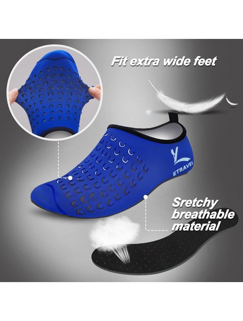 Cevinee Slip-on Water Shoes, Anti-Slip Athletic Aqua Socks, for Outdoor Pool Beach Swim Exercise Workout