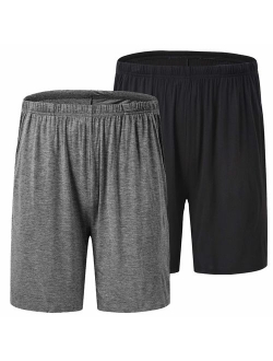 JINSHI Men's Sleep Shorts Lounge Sleepwear 3PACK