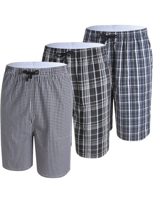 JINSHI Men's Sleep Shorts Lounge Sleepwear 3PACK