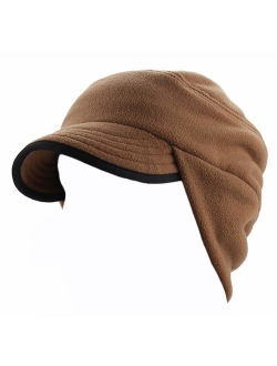 Mens Winter Fleece Earflap Cap with Visor