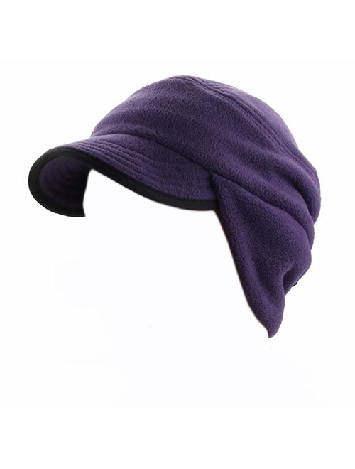 Mens Winter Fleece Earflap Cap with Visor