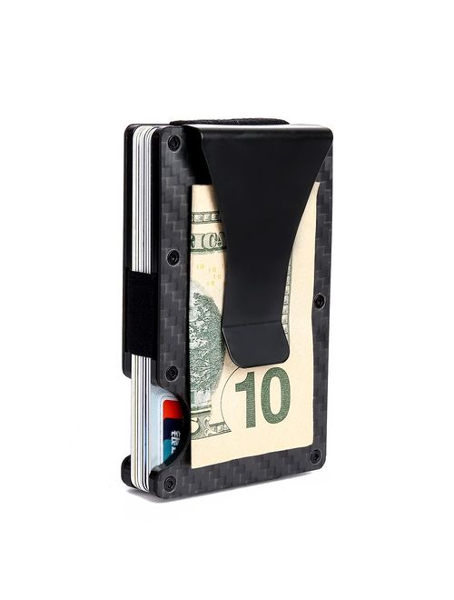 Minimalist Aluminum Wallet, Slim Money Clip Metal Wallet RFID Front Pocket Wallet