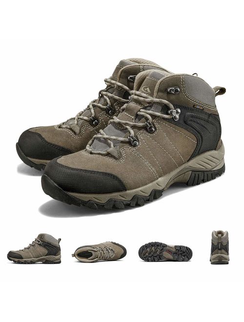 Clorts Waterproof Men's Hiking Boots Outdoor Lightweight Work Shoes Backpacking Trekking Trails