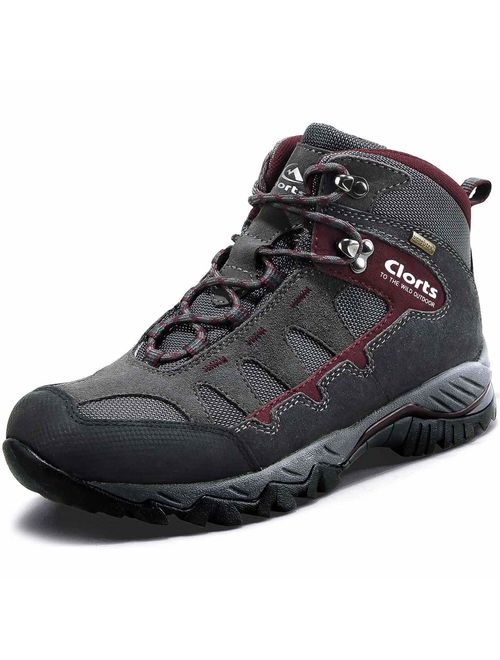 Clorts Waterproof Men's Hiking Boots Outdoor Lightweight Work Shoes Backpacking Trekking Trails