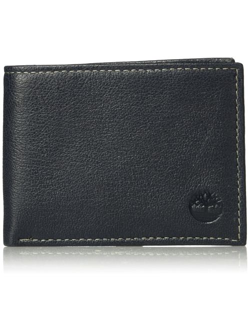 Timberland Men's Leather RFID Blocking Passcase Security Wallet