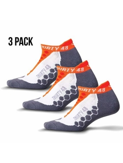 Thirty 48 Running Socks for Men and Women Features Coolmax Fabric That Keeps Feet Cool & Dry - 1 Pair or 3 Pairs